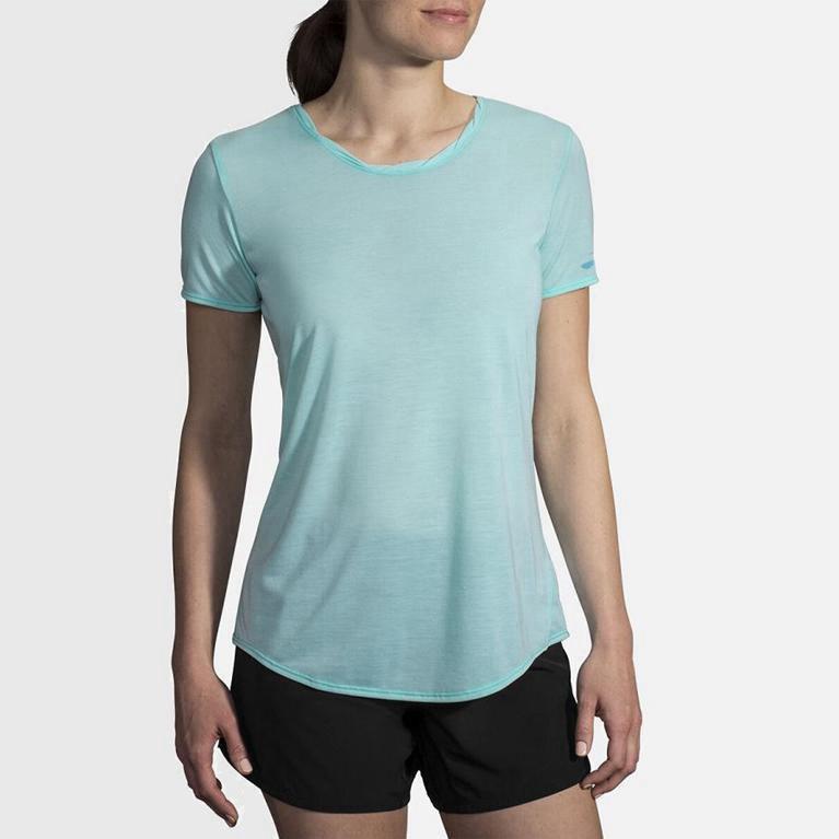 Brooks Distance - Camisetas Manga Corta Mujer - Azules (NEWO-45970)